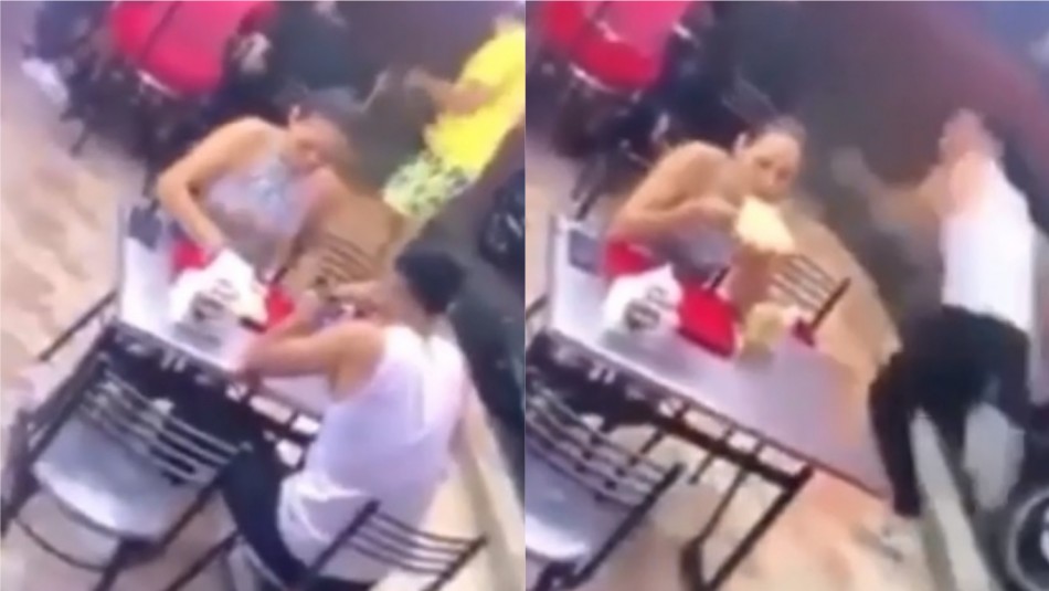 Mujer fue asaltada en una pizzería y siguió comiendo en vez de huir: su novio la abandonó en medio del robo