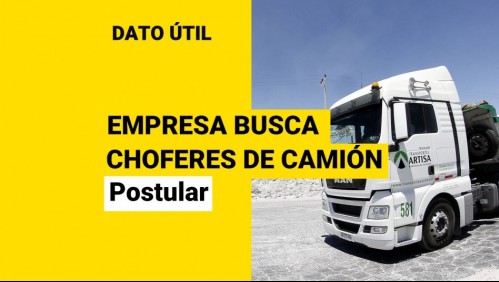 Sueldos de hasta $1,4 millones para trabajar como chofer de camión: ¿Cuáles son los requisitos y cómo postular?