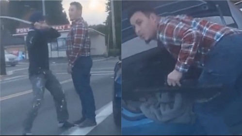 Video muestra a conductores peleando con una katana y un rifle tras un accidente de tránsito