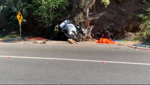 Tragedia en Talca: Murieron los tres ocupantes de un auto que se estrelló contra un árbol