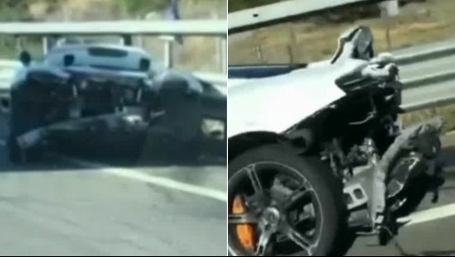 Auto McLaren colisionó con un colectivo cerca de Paine: Testigo denuncia que competía con un vehículo Ferrari