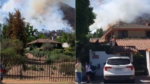 Videos muestran la cercanía de las casas con las llamas de incendio de Cerro Manquehue