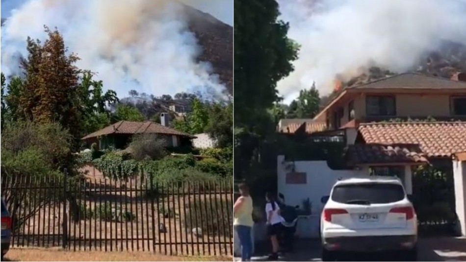 Videos muestran la cercanía de las casas con las llamas de incendio de Cerro Manquehue Videos muestran la cercanía de las casas con las llamas de incendio de Cerro Manquehue