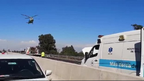 Llaman de emergencia a helicóptero para trasladar a niño que se mantenía en una ambulancia en medio de un taco