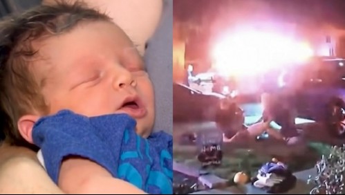 El dramático video de una mujer que tuvo a su bebé frente a su casa porque no fue a tiempo al hospital