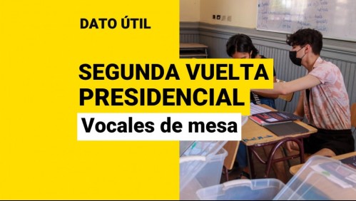 Segunda vuelta presidencial: ¿Hay nuevos vocales de mesa o se repiten los de las elecciones del 21 de noviembre?