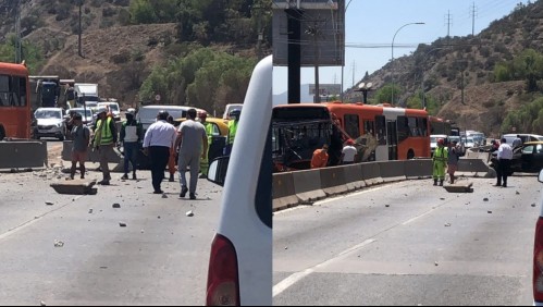 Choque entre bus, un camión y tres vehículos deja al menos 11 lesionados en La Pirámide