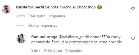 Comentario hacia Fran Undurraga