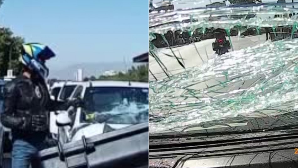 Detienen a motocilista que rompió a cadenazos el parabrisas de conductora en Independencia Detienen a motocilista que rompió a cadenazos el parabrisas de conductora en Independencia