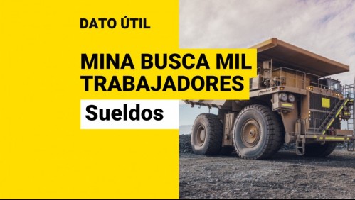 Minera busca más de mil trabajadores: Revisa los sueldos que pagan