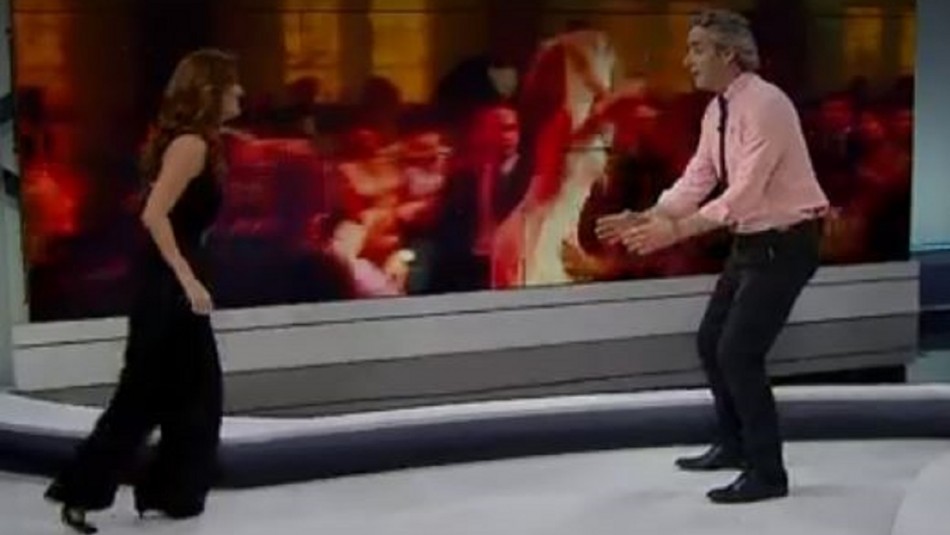 El baile que José Luis Repenning y Priscilla Vargas en pleno noticiero: A lo El baile que José Luis Repenning y Priscilla Vargas en pleno noticiero: A lo