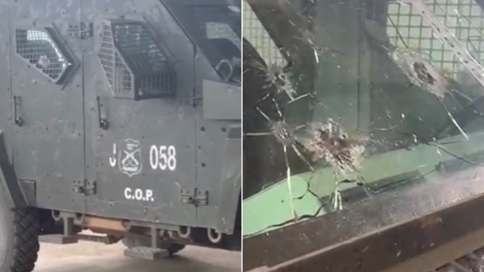 Carabineros fueron atacados por desconocidos en Ercilla: Efectuaron disparos a su vehículo blindado