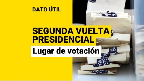 Segunda Vuelta Presidencial: ¿Dónde me toca votar?