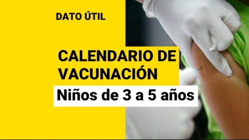 Calendario de vacunación para niños de 3 a 5 años: ¿Quiénes reciben la dosis entre el 6 y 10 de diciembre?