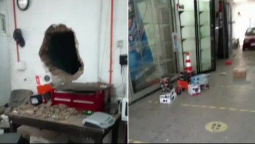 Delincuentes robaron más de $40 millones en tienda de Santiago haciendo un forado