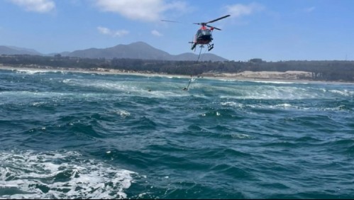 Se usó helicóptero: Rescatan de dos mujeres en peligro de inmersión en playa Ritoque