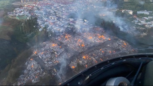 Video muestra dantesca situación que se vive en Castro tras gigantesco incendio