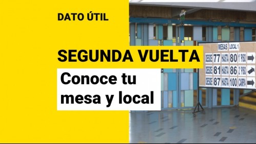 ¿Dónde me toca votar? Revisa aquí cuál es tu mesa y local de votación para la segunda vuelta