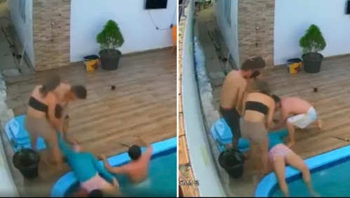 Cabello de una chica de 13 años queda atrapado en el filtro de una piscina y se lo cortan con un cuchillo para salvarla