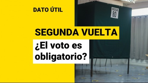 Segunda vuelta presidencial: ¿Es obligatorio ir a votar este domingo?