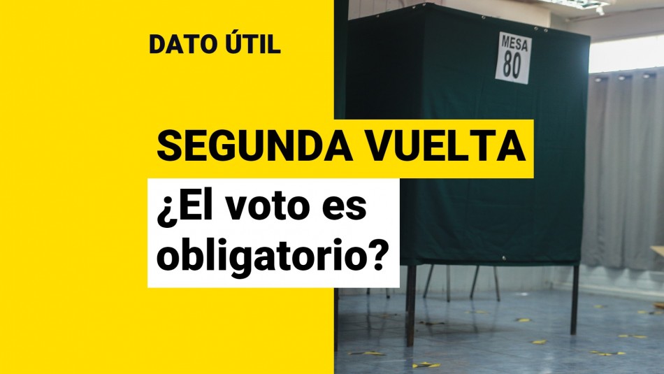 Segunda vuelta presidencial ¿Es obligatorio ir a votar este domingo