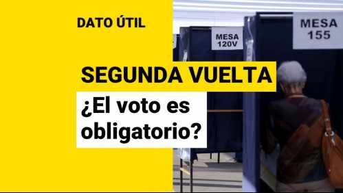 Segunda vuelta presidencial: ¿Es obligatorio ir a votar este domingo?