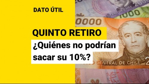 Proyecto del quinto retiro: ¿Quiénes no podrían sacar su 10% de la AFP?