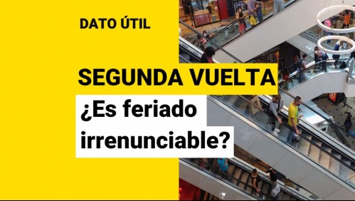 Segunda vuelta: ¿Es feriado irrenunciable este domingo?