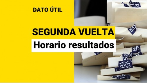 Elecciones: ¿A qué hora se conocerán los resultados de la segunda vuelta?