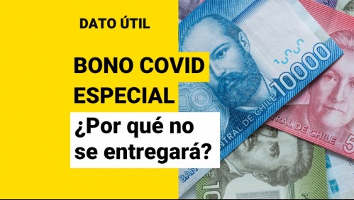 Gobierno no entregará el Bono Covid Especial: ¿Cuáles son las razones?