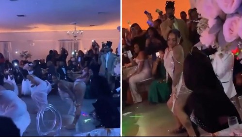Se vuelve viral el video de una novia haciendo baile erótico a su novio frente a los invitados de su boda