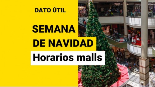 Últimos días para comprar regalos: ¿Cómo funcionarán los malls en la previa a Navidad?
