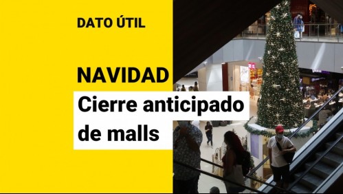 Compras de Navidad: ¿Qué día los malls cierran anticipadamente?