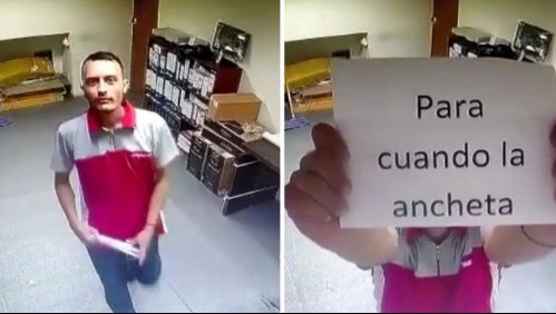 Empleado se viraliza tras publicar video pidiéndole regalo de Navidad a su jefe frente a una cámara de seguridad