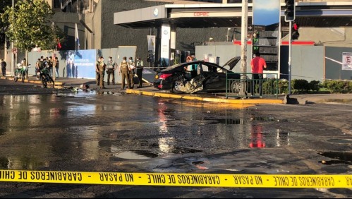 Persecución termina con colisión que involucró a taxi donde viajaba niña de 6 años y tres adultos: Hay una persona grave