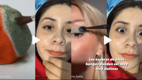 'No hagan esto en casa': Tiktoker se 'maquilla' con moho de una mandarina y bióloga le responde