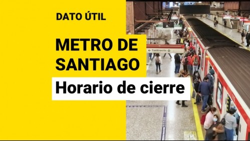 Metro de Santiago: ¿A qué hora cierra este viernes 24 de diciembre?