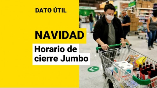 Navidad: ¿A qué hora cierra el supermercado Jumbo hoy viernes 24 de diciembre?