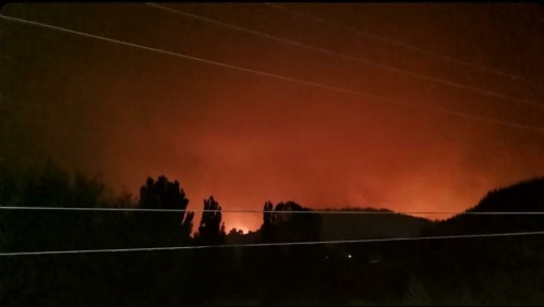 Incendios forestales en Quillón se mantienen descontrolados: Fuerte viento en la zona complica la situación