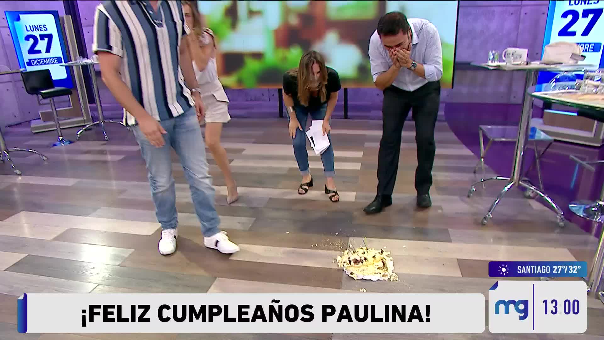 Torta de Paulina de Allende-Salazar en el piso