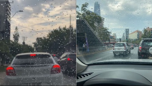 Se registran precipitaciones en distintas comunas de Santiago
