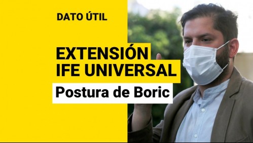 Extensión del IFE Universal: ¿Cuál es la postura del Presidente electo Gabriel Boric?