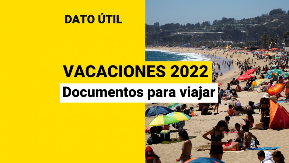 documentos para viajar vacaciones 2022