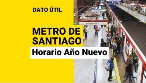 ¿Cuáles son los horarios de Metro de Santiago para Año Nuevo?