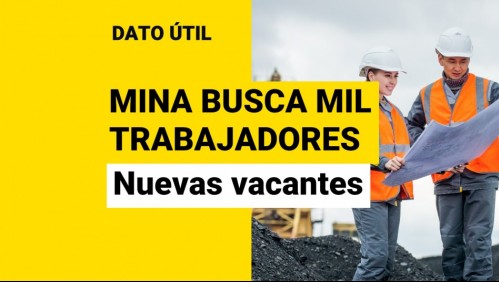 Minera busca más de mil trabajadores: ¿Cuáles son las nuevas ofertas laborales?