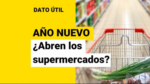 Año Nuevo: ¿Abren los supermercados este sábado 1 de enero?