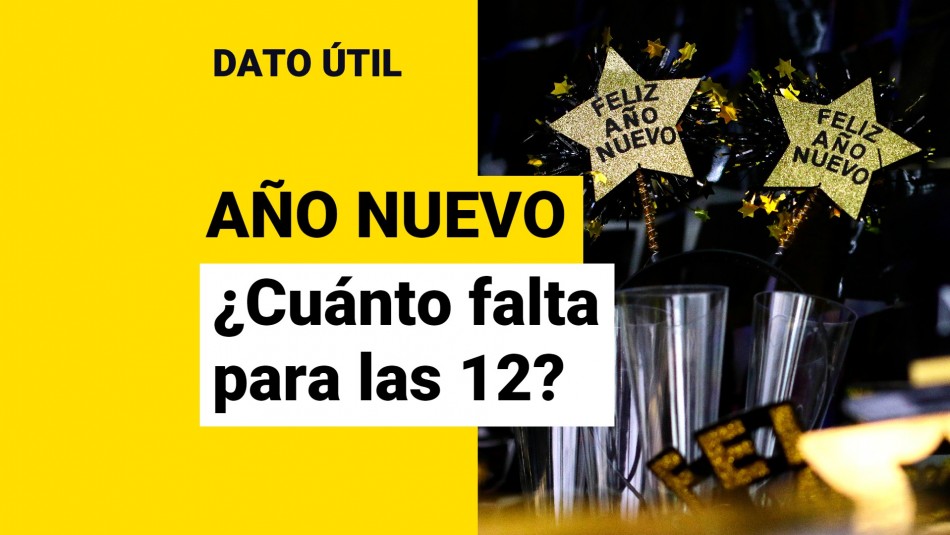 ¿Cuánto falta para Año Nuevo? Revisa aquí la hora exacta en Chile