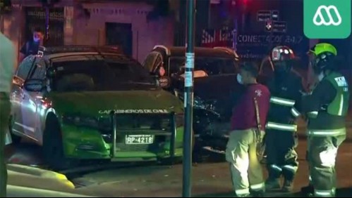 Accidente protagonizado por patrulla de Carabineros dejó tres heridos en Ñuñoa