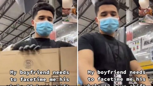 Critican a usuaria de TikTok que obliga a su novio a llamarla durante su turno de 12 horas de trabajo: 'No confío'