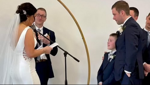 'Prometo ser la mejor madrastra que pueda': El discurso de una novia a su hijastro en pleno matrimonio